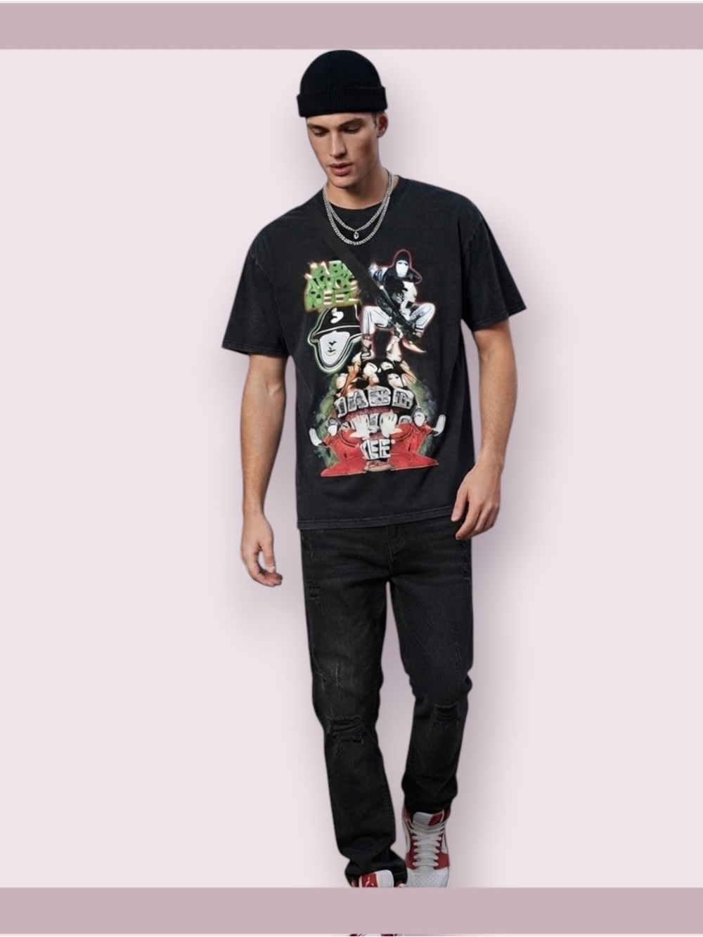Showdown Jabbawockeez Black Vintage Graphic Tee
